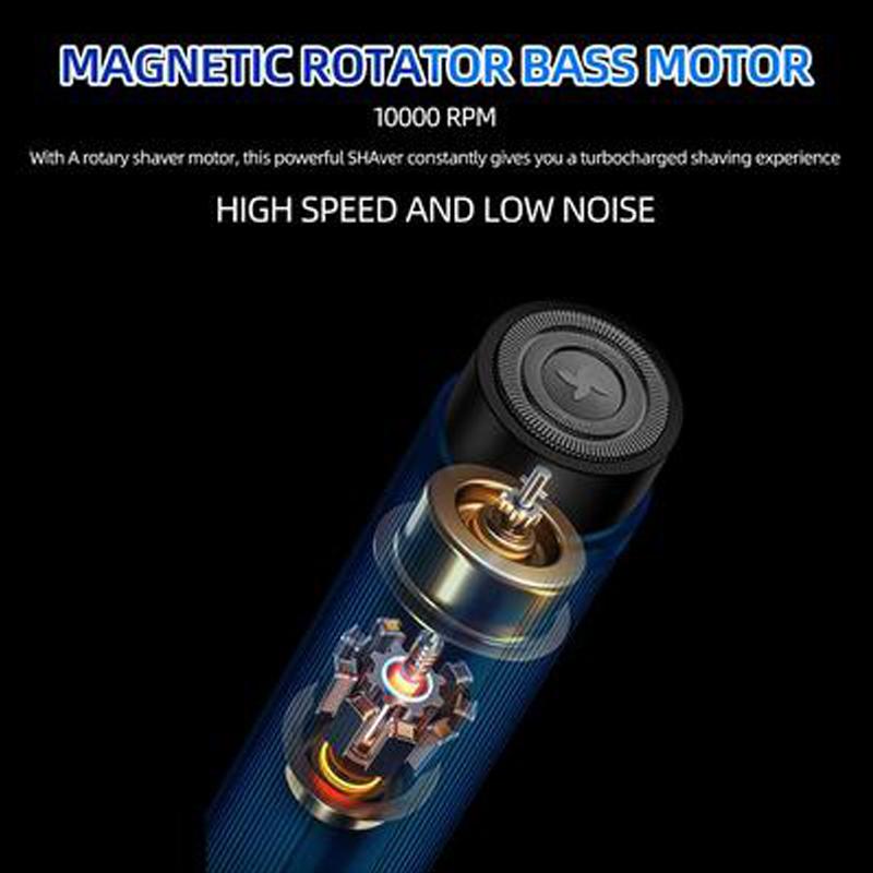 Men's Mini Electric Shaver Rechargeable Razor Trimmer Portable Beard Knife Safety Heads Shaving Machine Clipper Hair Travel Car Mini Shaver