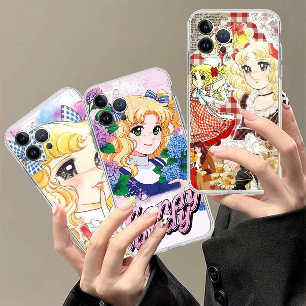 Classic Anime C-Candy C-Candy Transparent Phone Case For IPhone 16 15 14 13 12 11 Pro Max Plus Soft Cover