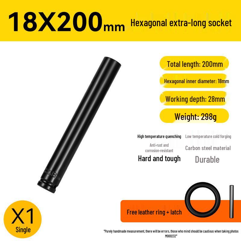 Set de socluri prelungite hexagonale pentru bormașină, pistol cu aer comprimat – Mărimi 8-34