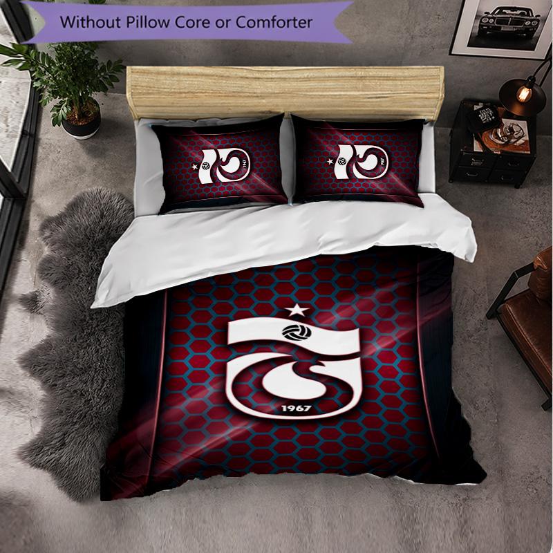 Biancheria da letto a tema Trabzonspor FC Set 3 Pezzi Copripiumino Biancheria da letto Decorativa per Camera Adolescenti Decorazione Casa