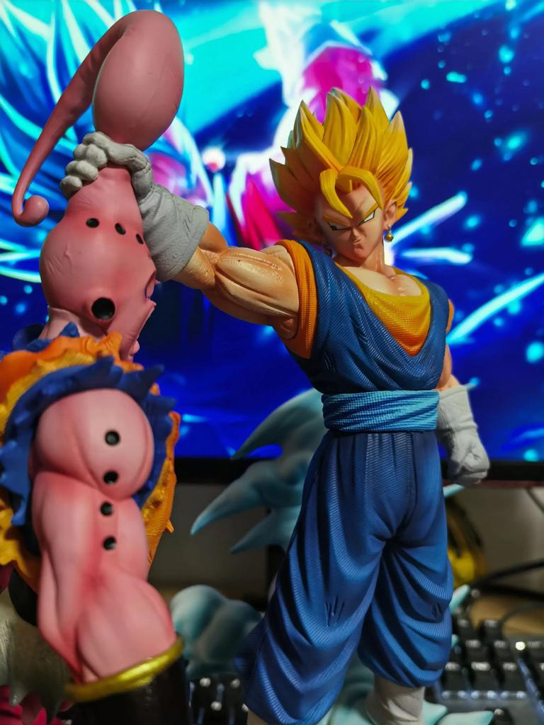 Studio YS Dragon Ball Z Vegito Vs Buu Battle Figure - 33cm PVC Double Head Sculpt Collectible Statue DBZ Anime Diorama