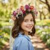 Elegant Floral Headband Artificial Flower Bridal Wreaths Flower Crown  Birthday Party