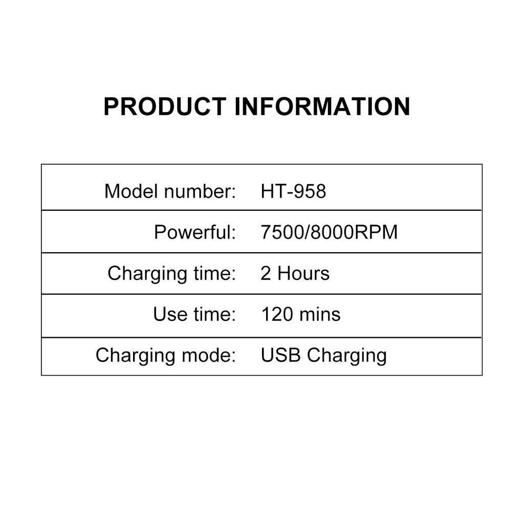 Hatteker Professional Foil Shaver with Digital Display, USB Rechargeable Electric Razor for Men HT-958