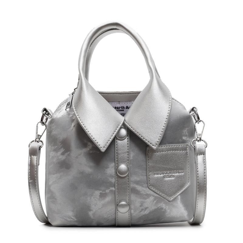 Personalized creative shirt small bag 2025 new Korean version fashion design handbag women's versatile messenger bag pu
