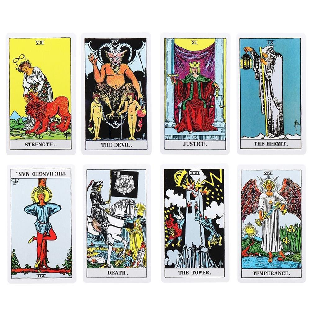 English Tarot Cards Classic Tarot Cards Deck Travel Tarot Card Board Game Power Deck with Guide