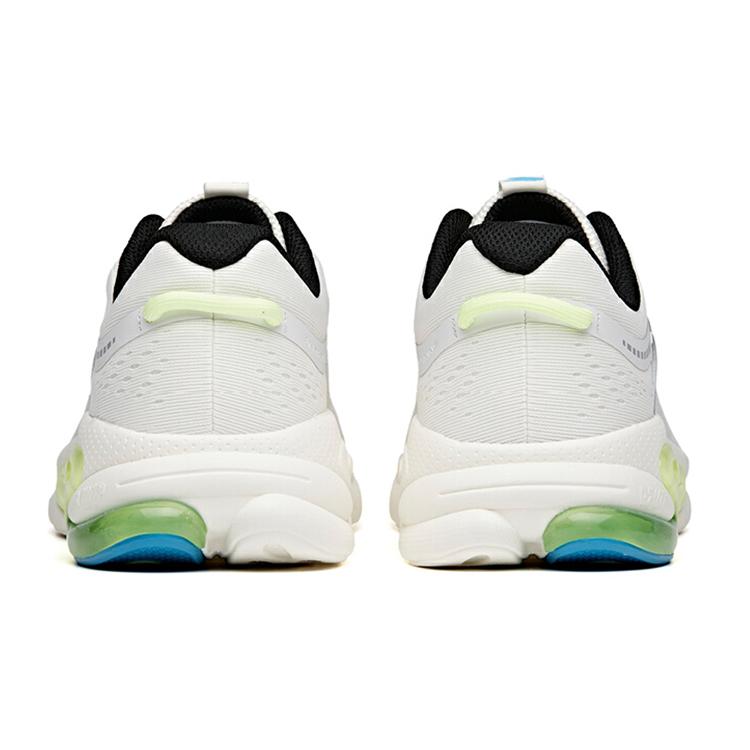 New Anta Cushioned Slip Resistant Abrasion Resistant Breathable Low Top Running Shoes Men's White Gray Green 112125502-4
