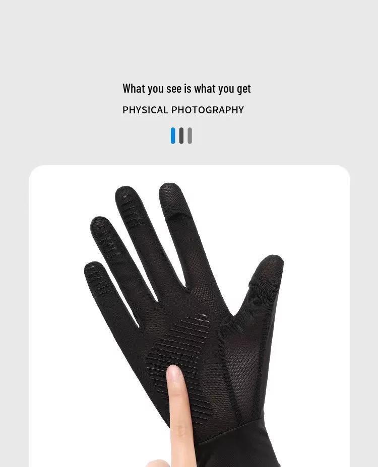 Gants Homme Sans Doigts Protection UV pour Conduite et Cyclisme - Soie Glacée, Style Fin d'Été.