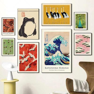 Red Crane Matisse Hokusai Eclectic Gallery Wall Art Canvas Painting Nordic Posters And Prints Picture For Living Room Home Decor