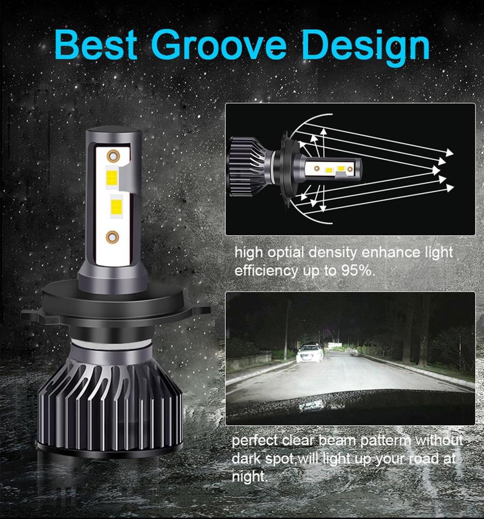 REPYL Led H4 Headlight 3570 Chip 24000LM 110W H1 H7 LED Bulb Turbo Lamp