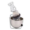 Shaving Brush Set Stainless Steel Large Capacity Shaving Brush Stand Set for Father Husband Boyfriend Travel Silver
