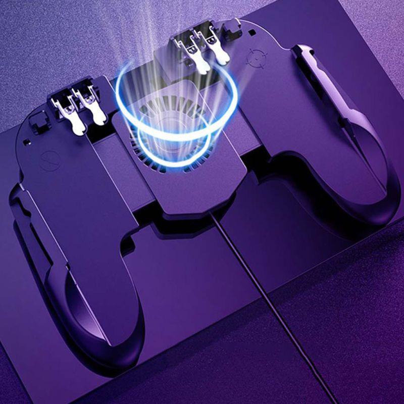 Verstellbarer Mobile Game Controller Vier-Finger-Verbindung Mobile Gaming Trigger 4 Falke Verstellbare Halterung Stecker und für