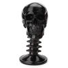 Skull Black Skull Realistic Skull Interior Gothic Decoration Figurine, Object, Model, Decor, Stylish, Resin, Skeleton, Antique,