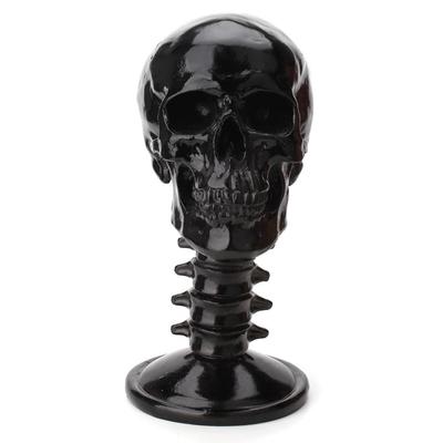 Skull Black Skull Realistic Skull Interior Gothic Decoration Figurine, Object, Model, Decor, Stylish, Resin, Skeleton, Antique,