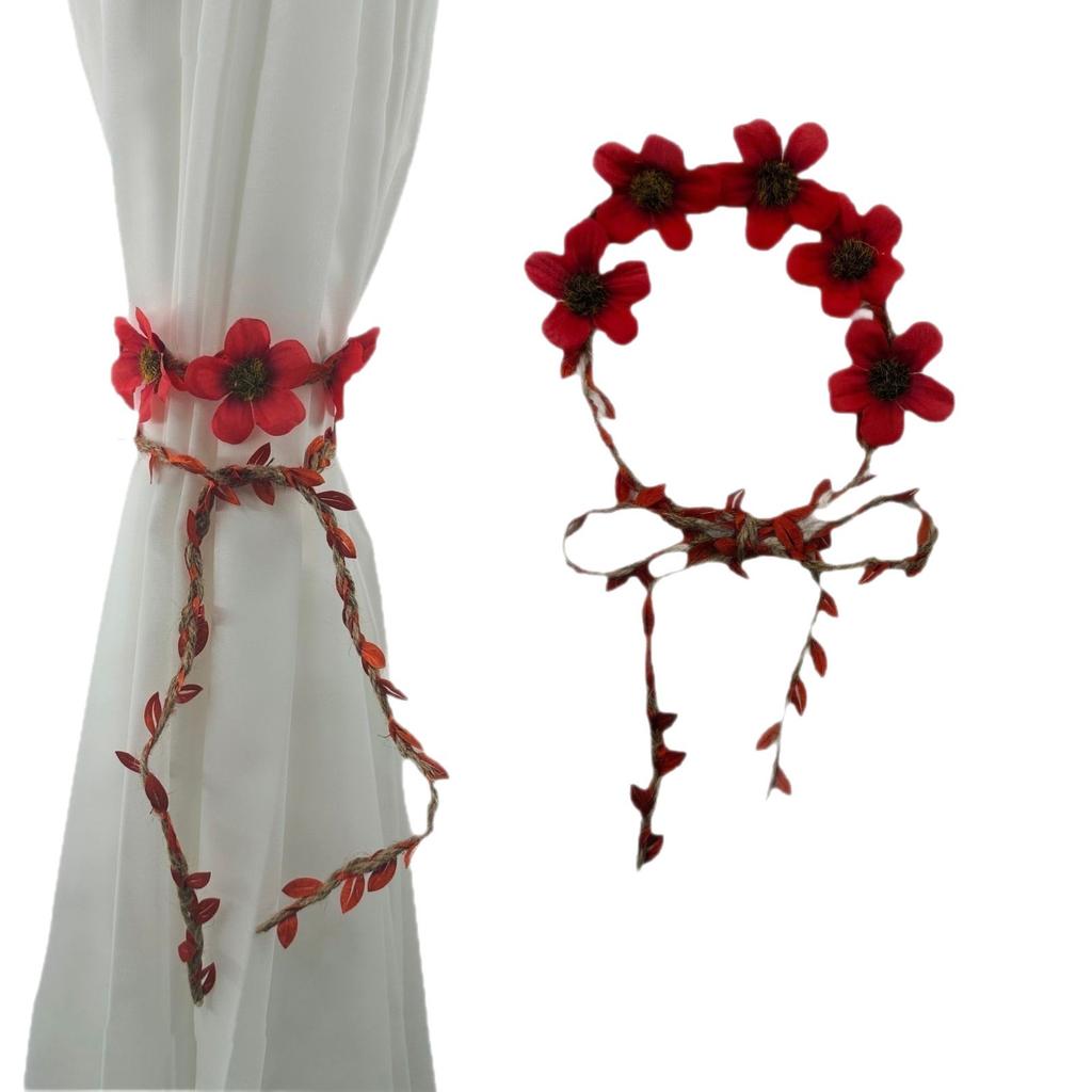 Fresh Wreath Curtain Strap Super Fairy Forest Flower Strap Decorative Strap Plant Vine Curtain Strap