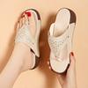 Thick bottom clip toe flip-flops summer new non-slip beach splint cool slippers large size