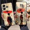 Cartoon Retro Girl Phone Cover Case for Xiaomi Redmi Note 14 14C K80 13 Pro Plus A4 A5 9 8 7 10 A3 A1 12C 13C 12 11 K40 A1 A2