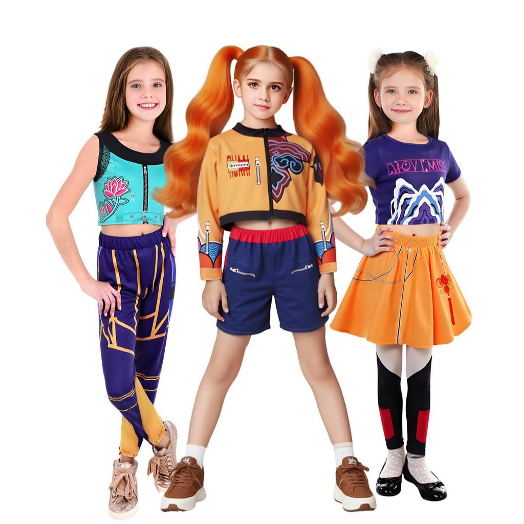 Girls Carnival Party Role Play Suit Kids School Stage Performance Outfit Children Halloween Dress Up Costume