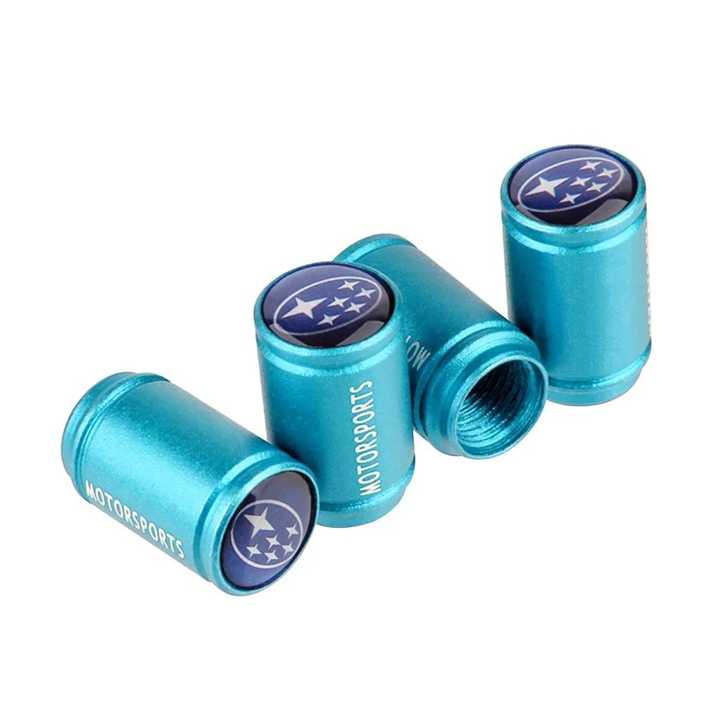 4PCS Aluminum Alloy Car Wheel Tire Valve Caps Covers Decoration For Subaru STI XV WRC WRX BRZ FORESTER IMPREZA LEGACY OUTBACK X555