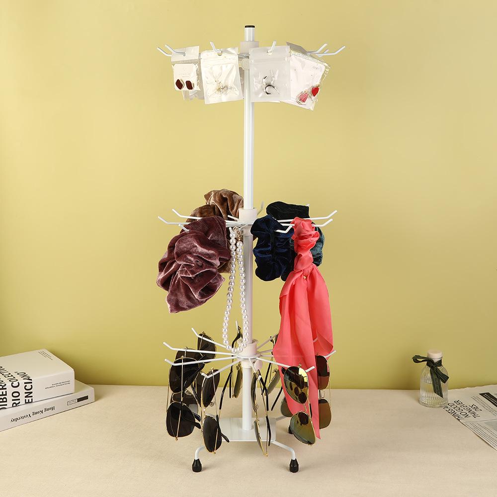 Nordic Rotating Ornament Display Stand for Necklaces, Bracelets, and Sunglasses