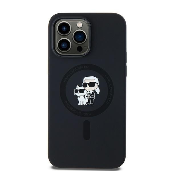 Karl Lagerfeld Klhmp14Xscmkcrhk Iphone 14 Pro Max 6.7 Czarny/Black Hardcase Silicone Karl & Choupette Magsafe