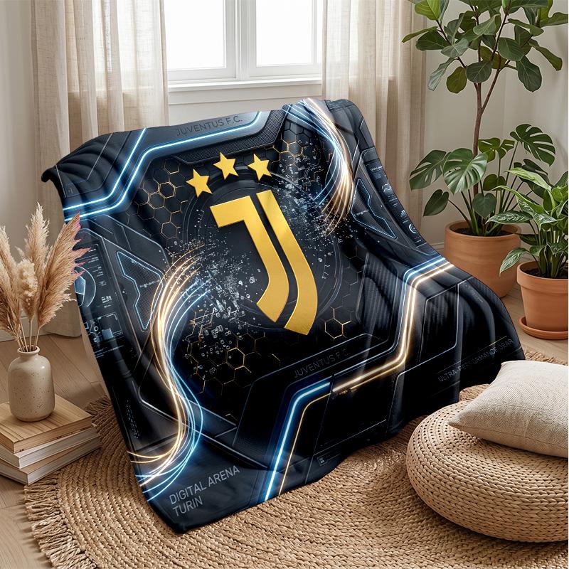 Juventus FC Theme blanket Soft Flannel Blanket Plush Throw Blanket Cozy Sofa Bed Blanket for Home Decor