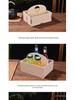Hand-Carried Wooden Gift Box with Dividers - Solid Pine & Bamboo Wood