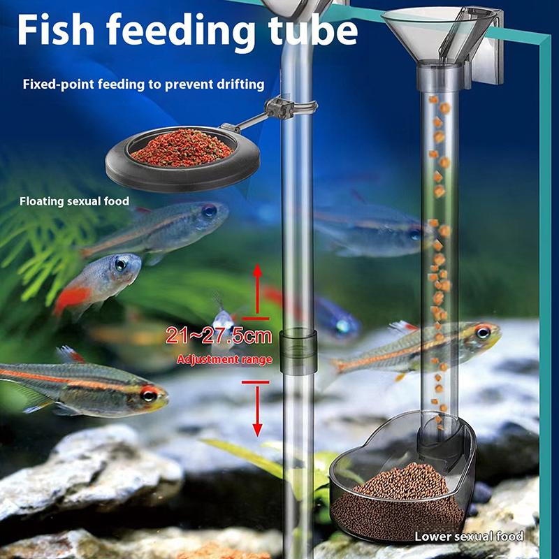 Shrimp Feeding Tube Dish Set With Feeding Rings Portable Cleaning Brush Fish Tank Feeder For Crabs Fish Aquatic Animals