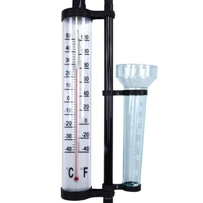 Station Météo 3 en 1 Mesureur Précis Pluviomètre Thermomètre d'Extérieur Jardin Indicateur de Vent