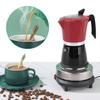 Aluminum Construction Moka Pot Transparent Lid Portable Coffee Maker For Camping