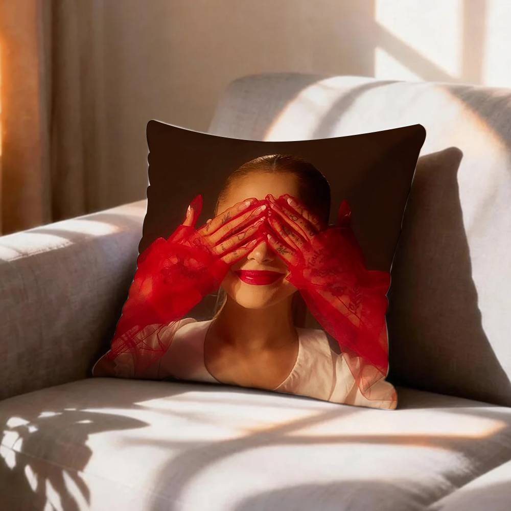 Music Star Ariana GGrande Pillow Case Pattern Printed Pillowcase For Living Room Sofa Cushion Cover