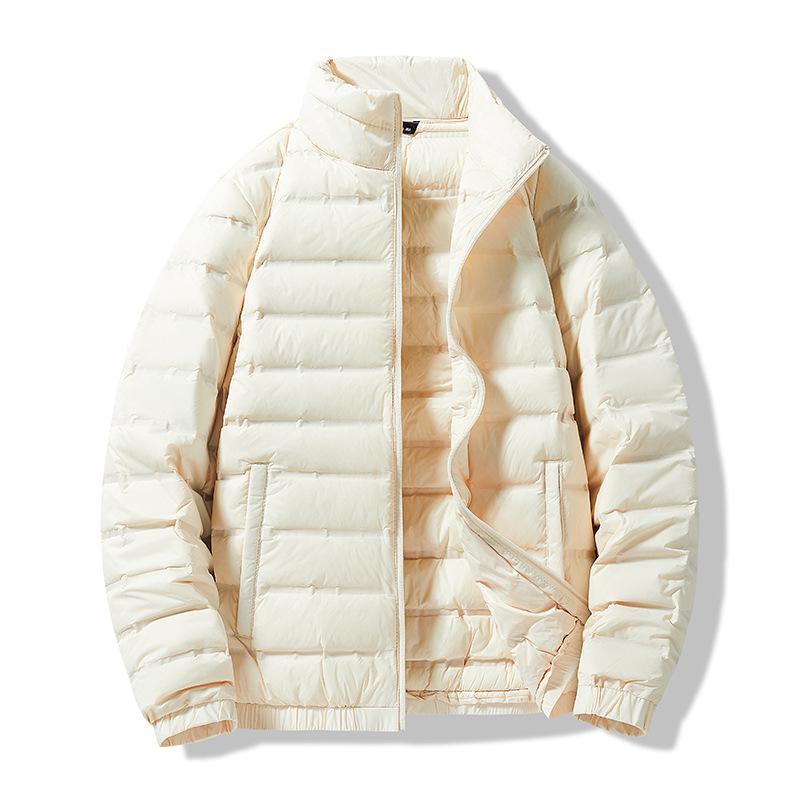 

Унисекс Легкая куртка с воротником-стойкой на утином пуху - Модное, Теплое осенне-зимнее пальто 4XL