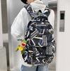 Fashion backpack New large-capacity backpack Middle school schoolbag Trend backpack student schoolbag