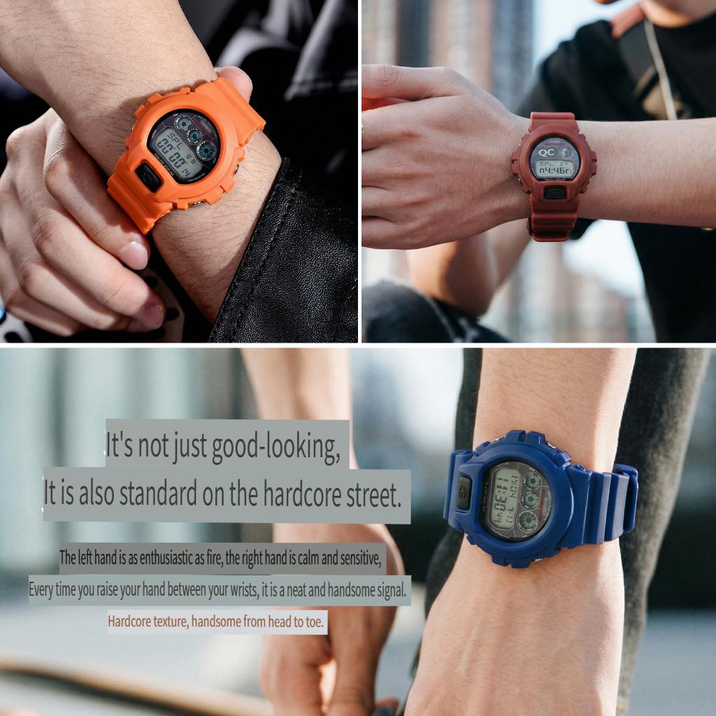 Für Casio G-Shock DW-6900/6600/6930 Ersatz Gummi Silikon Mattes Uhrenarmband Armband Armband + Gehäuse