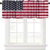 American Patriotic Flag Valance and Door Curtains for Kitchen and Coffee Areas