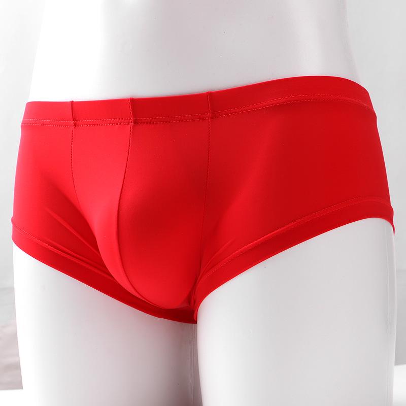 Men's Breathable Ice Silk Low Waist Boxer Briefs