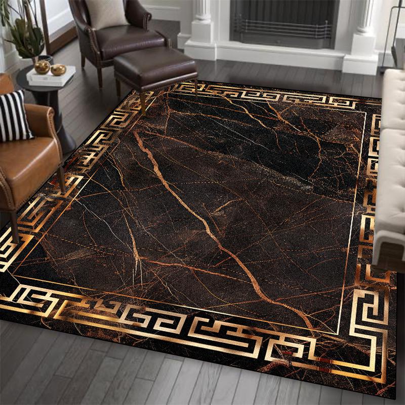 Luxury Living Room Dining Large Carpet Rug for Bedroom Soft Non Slip Floor Mat Washable Non Shedding Lounge Entrance Doormat