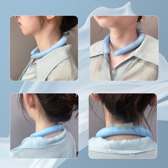 Summer Neck Cooling Tube Wearable Neck Cooler Lightweight Reusable Ice Cold Ring Outdoor Heatstroke Prevention Portable Neck Wrap Collar