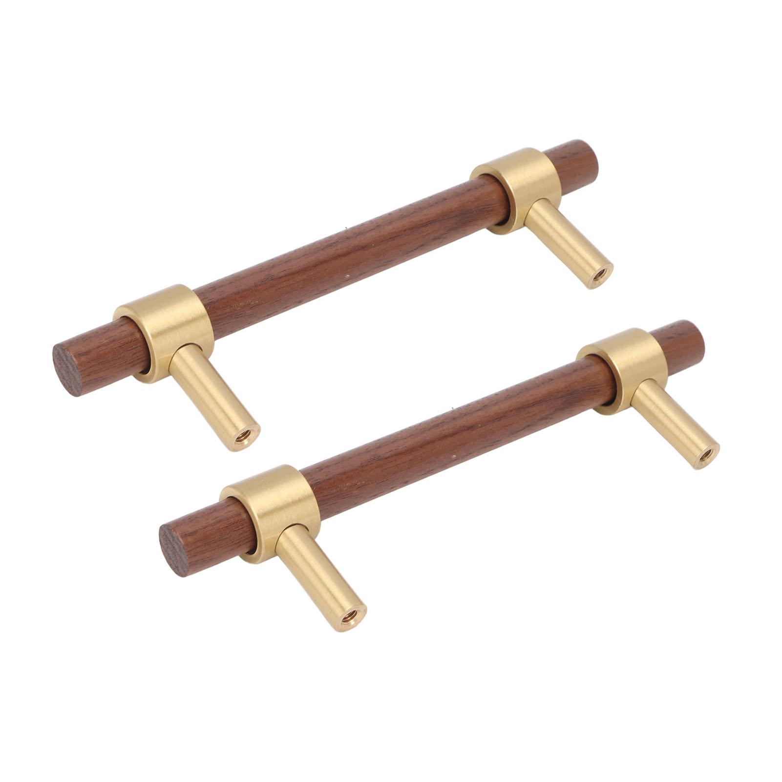 

2 комплекта ручек для шкафов из ореховой латуни, кухонная мебель, фурнитура для шкафов, декоративный небольшой ящик