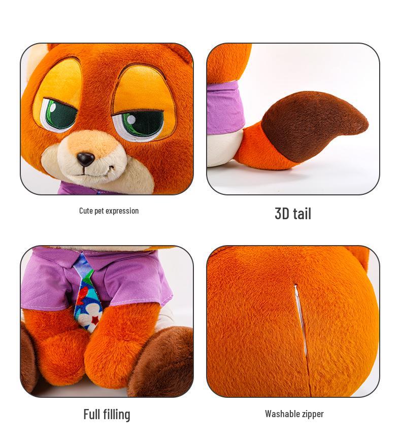 Judy and Nick Plush Doll Set – Cute Animal City Sitting Pose, Perfect Birthday Gift for Kids