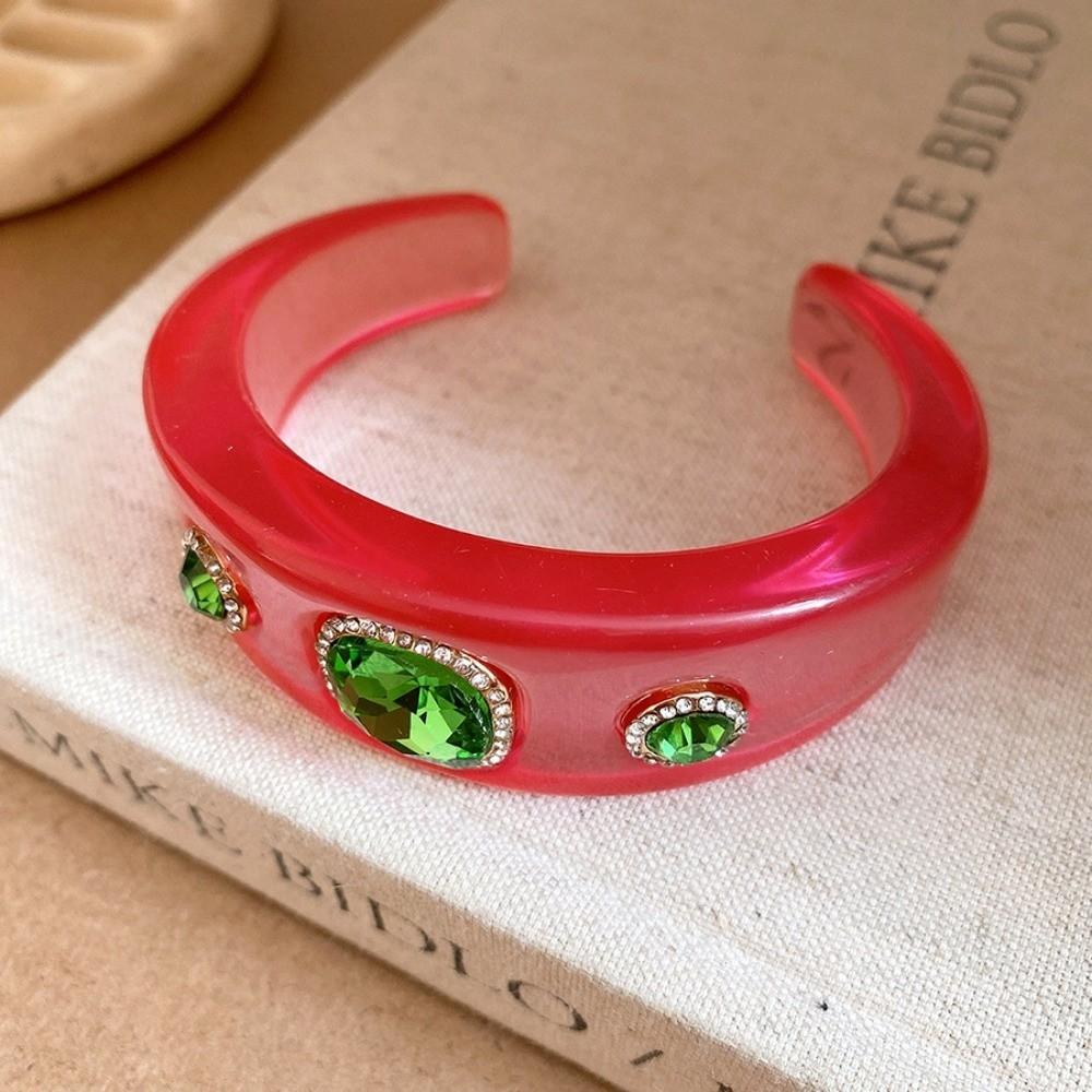 Smudging Irregular Wide Open Bracelet Europe American Style Dopamine Hand Ring  Party Gift