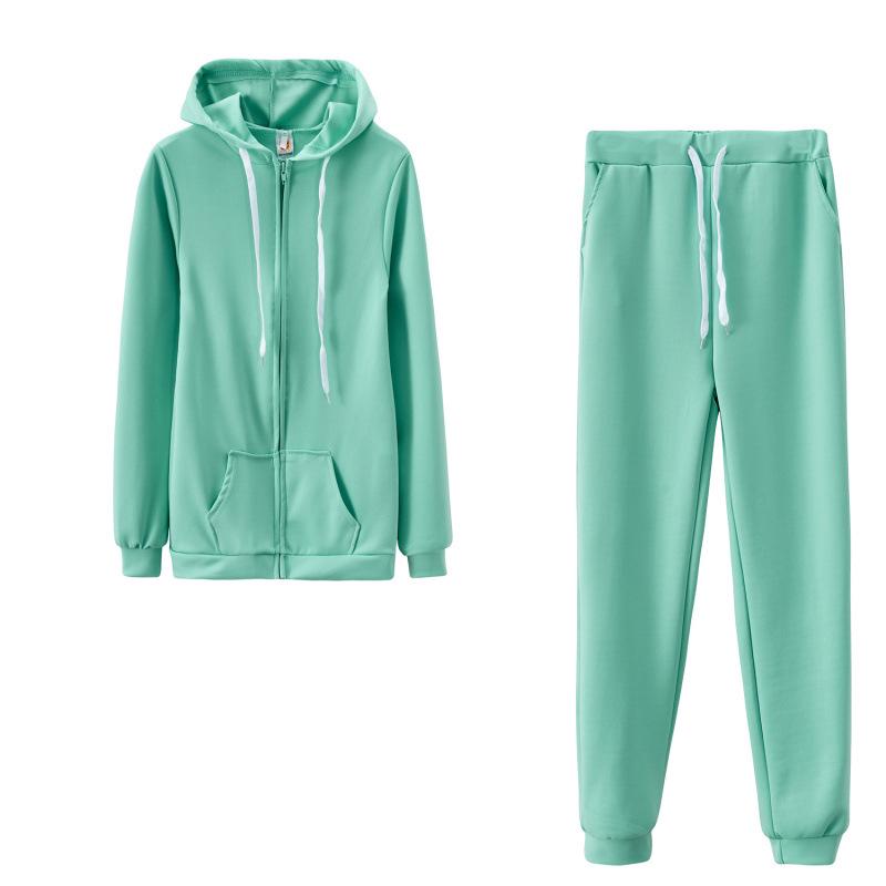 2024 Autumn Hot-Selling Women's Solid Color Hoodie Sweatshirt Sportswear Two-Piece Set