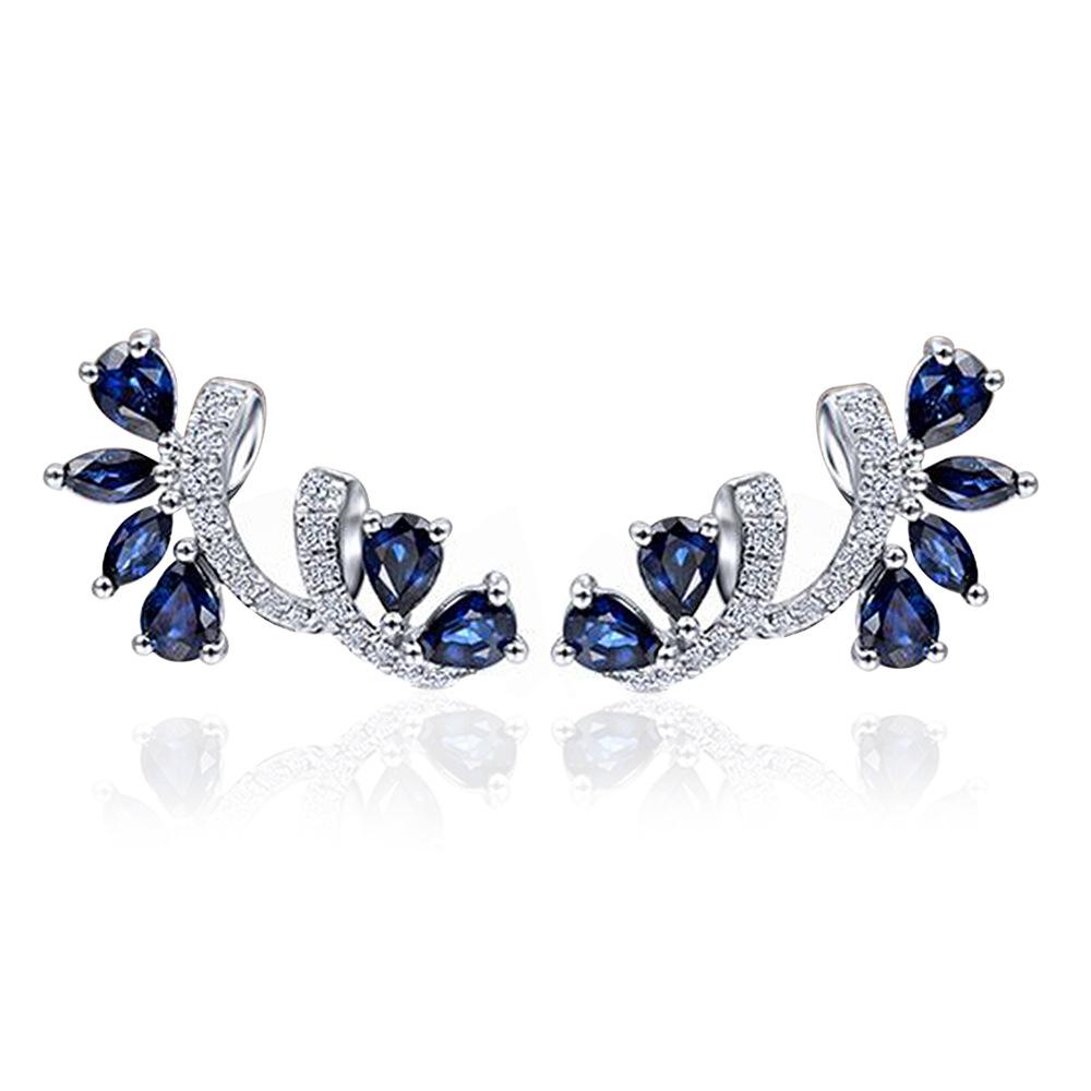 Wind Flower Stud Earrings Female, High-End Niche Design Flower Vine Earrings, Night Market Stall