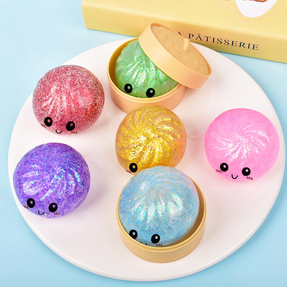 Simulation Flash Dumpling Pressure Ball Slow Rebound Soft Pinch Decompression Office Home Decorat Children Adults Birthday Gifts