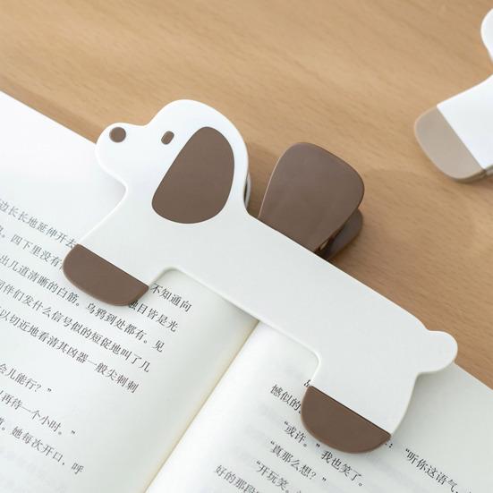 Cute Puppy Book Clips Bookmark Plastic Reading Page Holders for Book Documents Exams Fun Animal Bookstore Note Clip for Office School Use