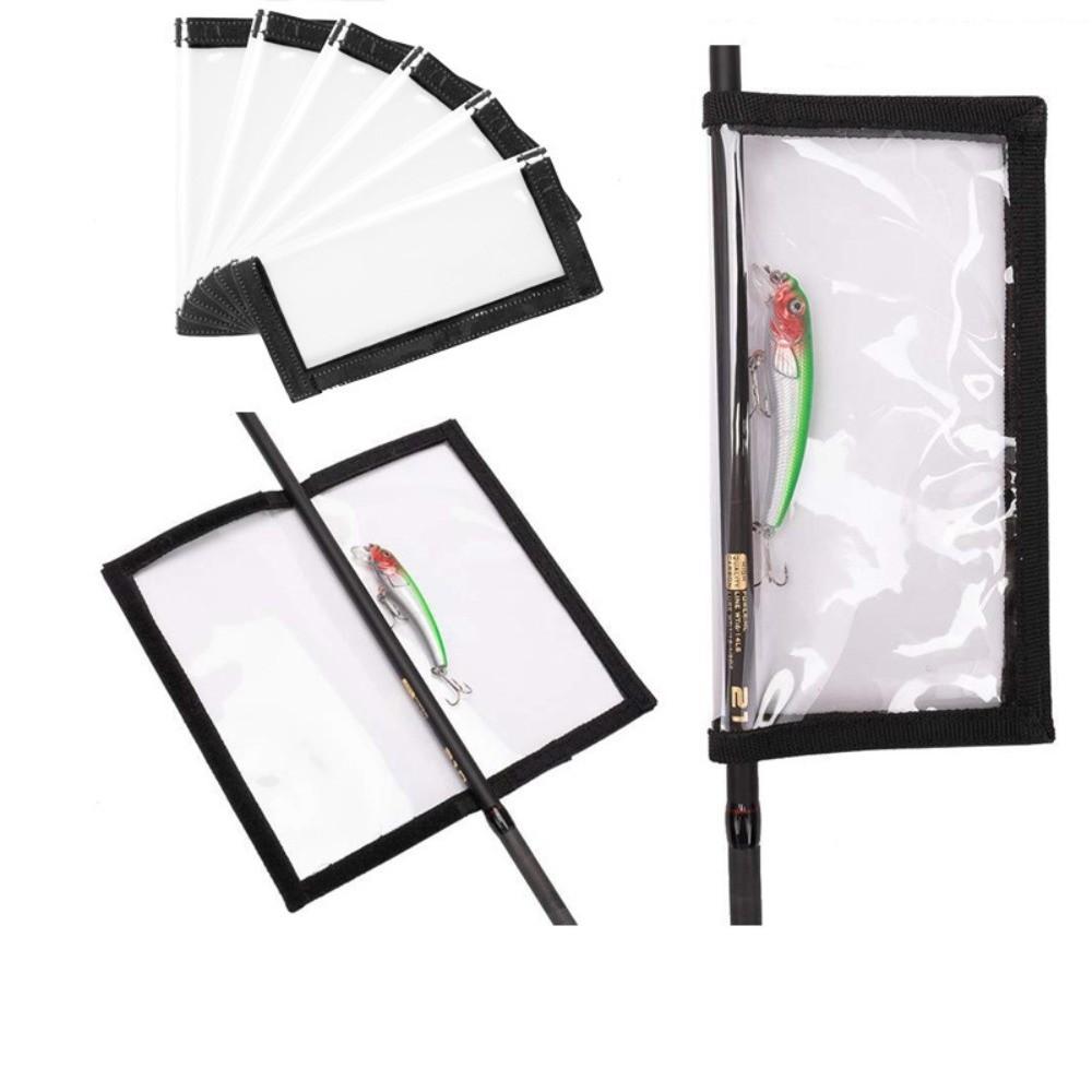 12PCS Water-Resistance Bait Storage Protector Clear Fishing Bait Wraps  Saltwater Fishing