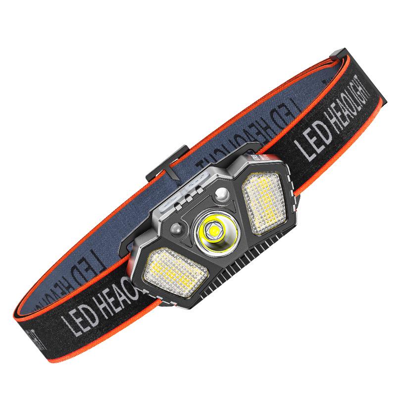 Mini USB Rechargeable Wearable Headlamp with Wave Induction for Night Fishing and Outdoor Patrols