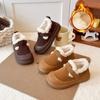 Boys' and Girls' Winter Snow Boots 2025 - Toddler Non-Slip, Velvet-Lined Cotton Shoes