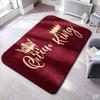 Area Rug King Queen Crown Romantic Luxury Gold Modern Decorative Indoor Floor Carpet for Bedroom Living Room Couple Home Decor