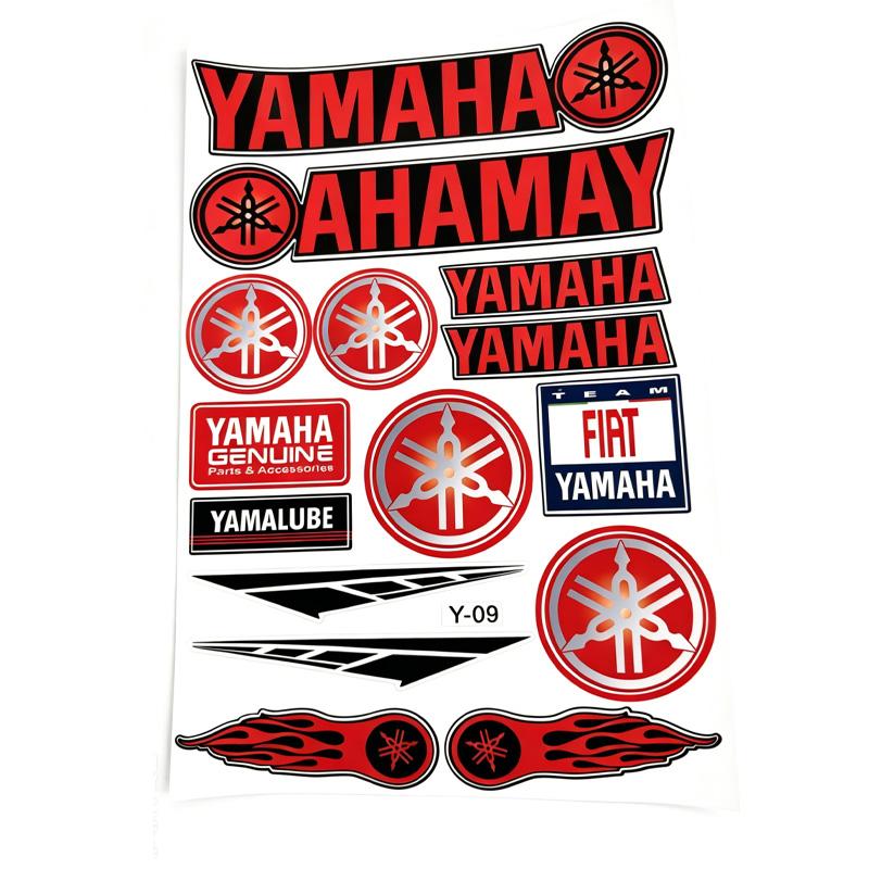 Reflective Motorcycle Stickers, Waterproof Vinyl Decor Decals for Yamaha Motorbike, Scooter, Helmet, Body, No Glue Residue