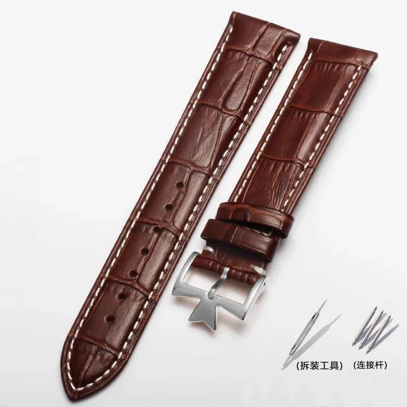 For Vacheron Constantin Male Watch Cowhide Leather Strap VC Inherit Art Master Series Genuine Leather Strap 18mm 19mm 20mm 21mm